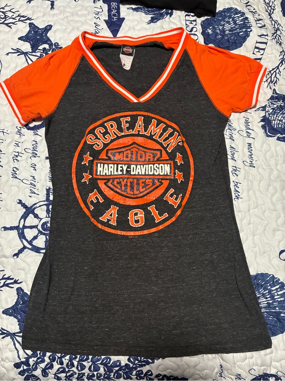 Harley-Davidson Women’s Graphic Tee Bundle – 3 Shirts 🏍️🖤🧡